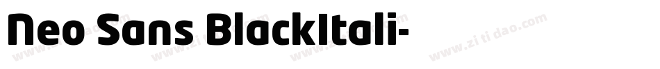 Neo Sans BlackItali字体转换